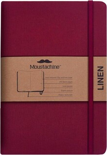 MOUSTACHINE ® CLASSIC LINEN HARDCOVER BURGUNDY LINED