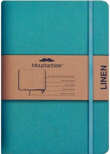 LIBRETA MOUSTACHINE CLASSIC LINO VERDE AGUA - MEDIUM RAYADO