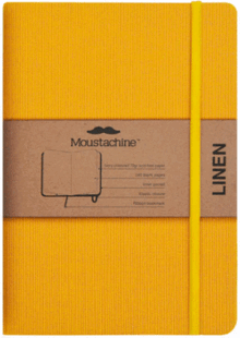 LIBRETA MOUSTACHINE CLASSIC LINO AMARILLO - POCKET EN BLANCO