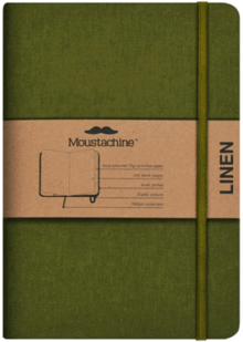 LIBRETA MOUSTACHINE CLASSIC LINO VERDE MILITAR - POCKET RAYADO